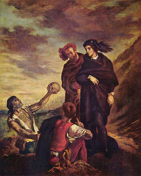 Eugene Delacroix Hamlet und Horatio auf dem Friedhof Norge oil painting art